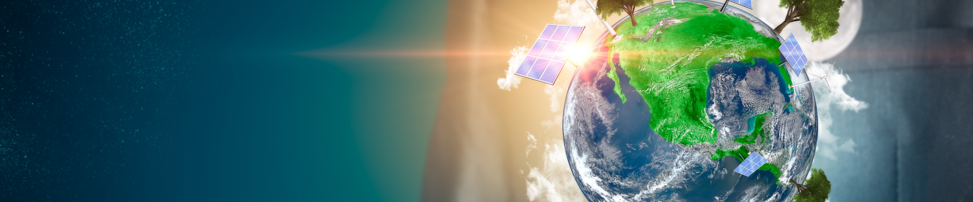 Businessman with Green planet. Renewable energy and efficency concept. 3D rendering. Environmental biodiversity. 3D rendering. Some Elements Of This Image Provided By NASA